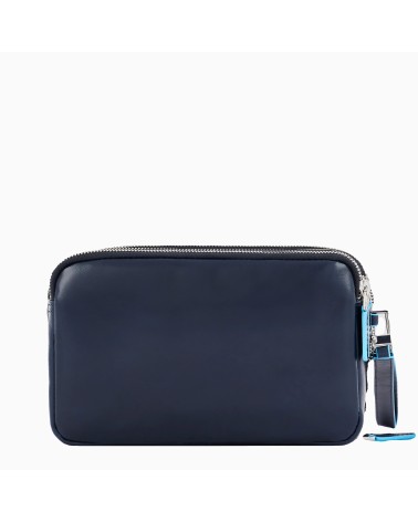 Piquadro Blue Square Clutch: Leather Wrist Bag | Official Store
